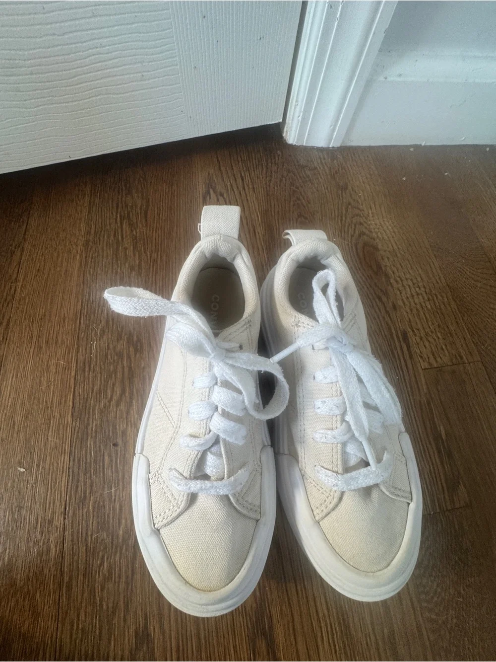 Converse Kids Cream Canvas Low-Top Sneakers